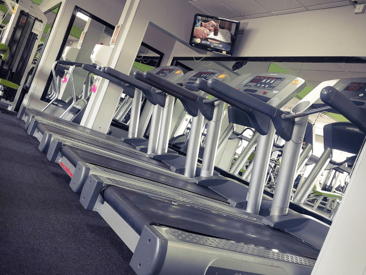 Bikes, rowers and fixed resistance fitness equipment at The Fitness Bank, South Wigston, Leicester